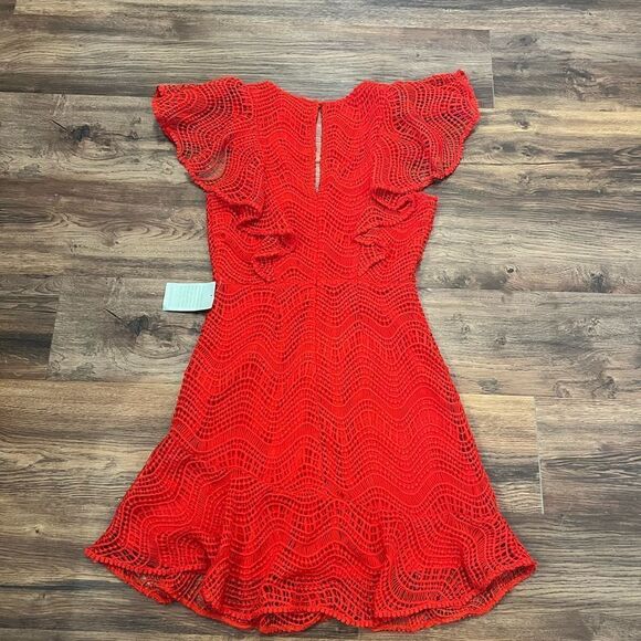 Chelsea28 Red Ruffle Mini Dress - Picture 8 of 12